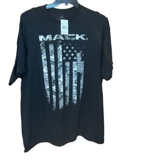 New ~ RIPPLE JUNCTION ~ Mack Trucks Mack Camo Flag T-Shirt Size XXL 2XL